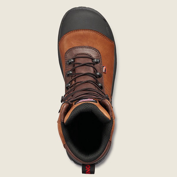 Botas de Trabajo Red Wing Hombre Marrom/Negros - Crv™ - 8-Inch Waterproof Soft Toe - 974-DXWQVC